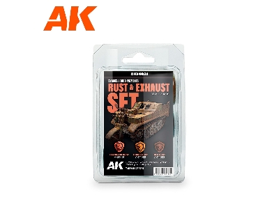 Ak14031 Liquid Pigment - Rust And Exhaust Enamel Set - zdjęcie 1