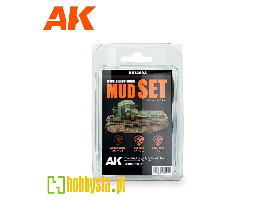 Ak14033 Liquid Pigment - Mud Enamel Set - zdjęcie 1 Ak14033 Liquid Pigment - Mud Enamel Set - zdjęcie 1