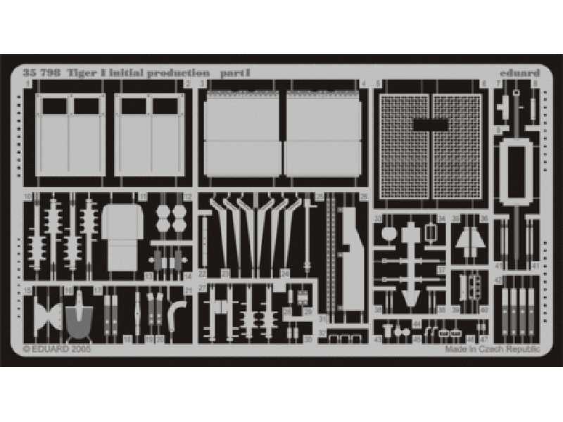  Tiger I initial production 1/35 - Dragon - blaszki - zdjęcie 1