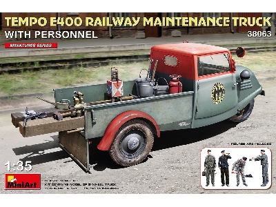 Tempo E400 Railway Maintenance Truck With Personnel - zdjęcie 1