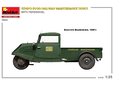 Tempo E400 Railway Maintenance Truck With Personnel - zdjęcie 3