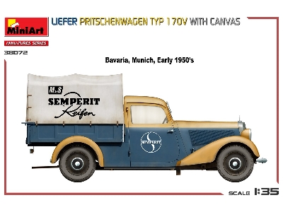 Liefer Pritschenwagen Typ 170v With Canvas - zdjęcie 3