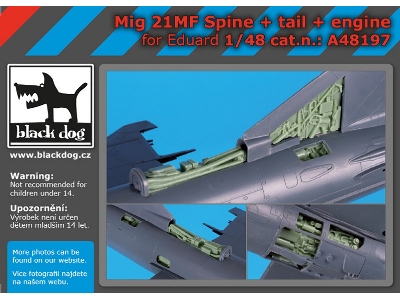 Mig 21mf Spine, Tail And Engine For Eduard - zdjęcie 7