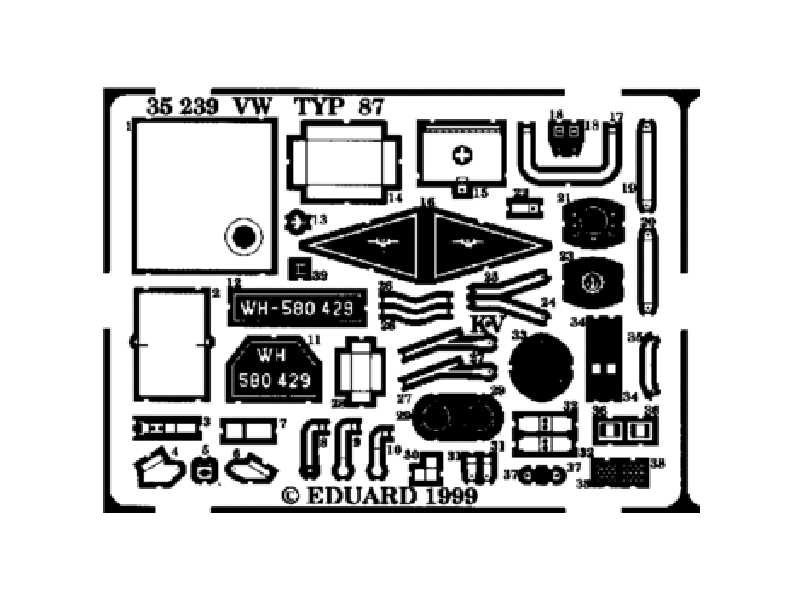Type 87 Beetle 1/35 - CMK / MPM - blaszki - zdjęcie 1 Type 87 Beetle 1/35 - CMK / MPM - blaszki - zdjęcie 1