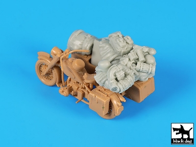 German Motorcycle And Sidecar Accessories Set For Tamiya - zdjęcie 2