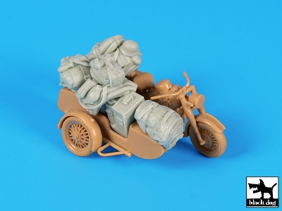 German Motorcycle And Sidecar Accessories Set For Tamiya - zdjęcie 3