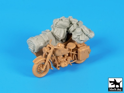 German Motorcycle And Sidecar Accessories Set For Tamiya - zdjęcie 5