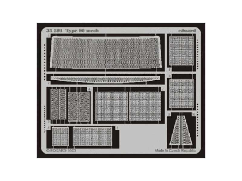 Type 90 mesh 1/35 - Tamiya - blaszki - zdjęcie 1 Type 90 mesh 1/35 - Tamiya - blaszki - zdjęcie 1