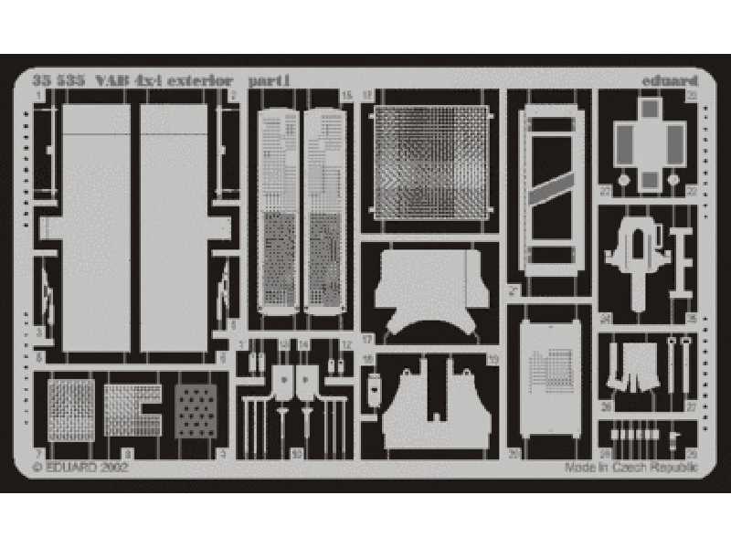  VAB 4x4 exterior 1/35 - Heller - blaszki - zdjęcie 1