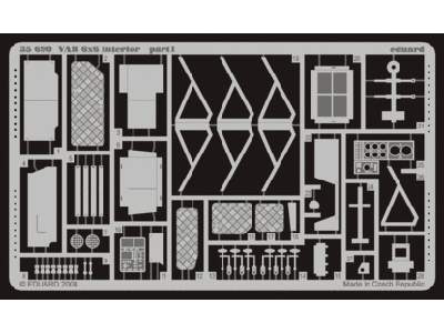  VAB 6x6 interior 1/35 - Heller - blaszki - zdjęcie 1