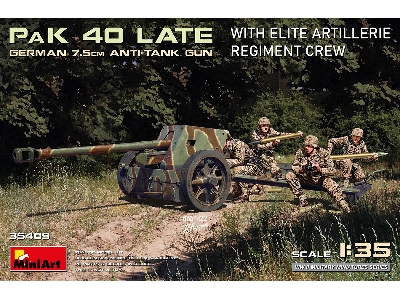German 7.5cm Anti-tank Gun Pak 40 Late W/elite Artillerie Regiment Crew - zdjęcie 1