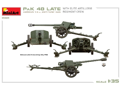 German 7.5cm Anti-tank Gun Pak 40 Late W/elite Artillerie Regiment Crew - zdjęcie 4