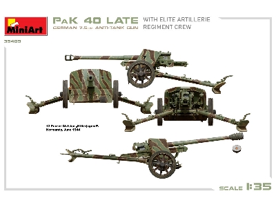 German 7.5cm Anti-tank Gun Pak 40 Late W/elite Artillerie Regiment Crew - zdjęcie 5