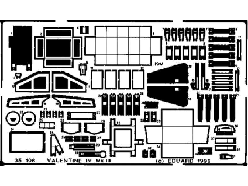  Valentine IV Mk. III 1/35 - Vm - blaszki - zdjęcie 1