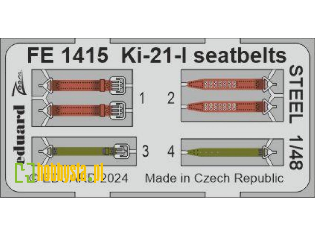 Ki-21-I seatbelts STEEL 1/48 - ICM - zdjęcie 1 Ki-21-I seatbelts STEEL 1/48 - ICM - zdjęcie 1