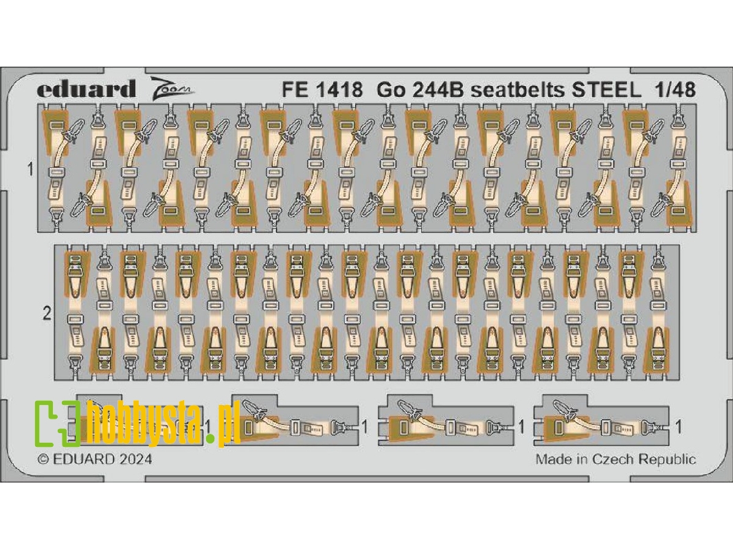 Go 244B seatbelts STEEL 1/48 - ICM - zdjęcie 1 Go 244B seatbelts STEEL 1/48 - ICM - zdjęcie 1