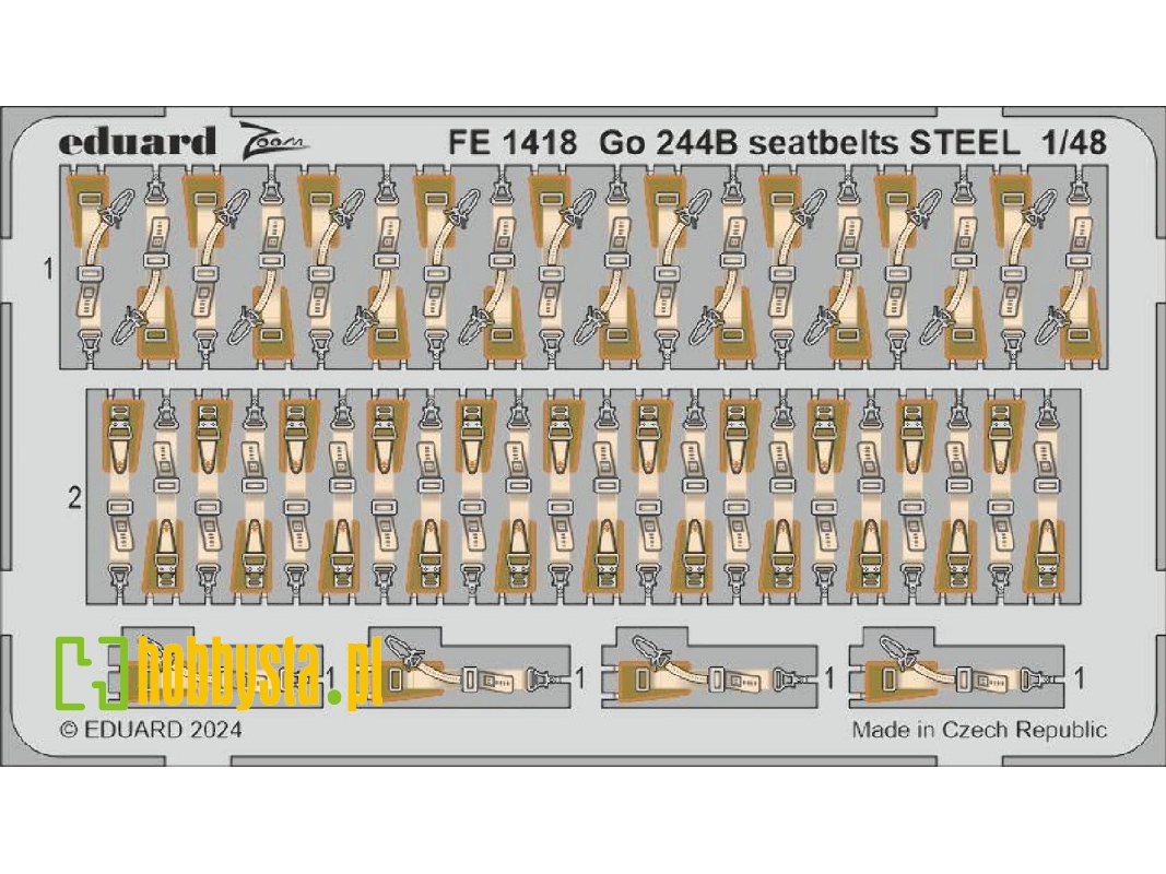 Go 244B seatbelts STEEL 1/48 - ICM - zdjęcie 1