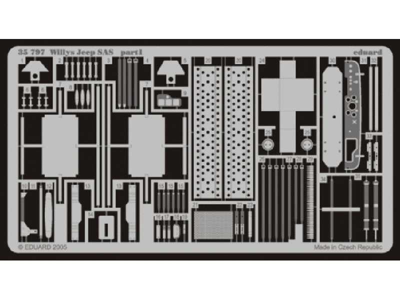 Willys Jeep SAS 1/35 - Tamiya - blaszki - zdjęcie 1 Willys Jeep SAS 1/35 - Tamiya - blaszki - zdjęcie 1
