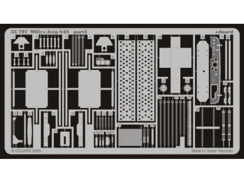  Willys Jeep SAS 1/35 - Tamiya - blaszki - zdjęcie 1