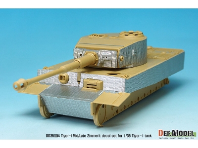 Wwii Tiger-1 Mid/Late Zimmerit Decal Set - zdjęcie 5