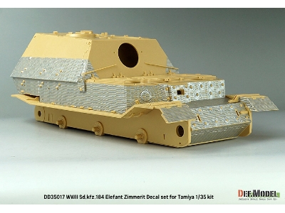 Wwii German Sd.Kfz.184 Elefant Zimmerit Coating Decal Set (For Tamiya) - zdjęcie 6