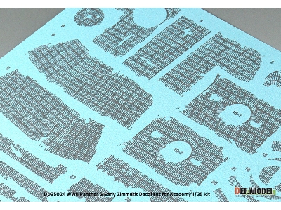 Pz.Kpfw.V Panther Ausf.G Early Zimmerit Coating Decal Set (For Academy) - zdjęcie 4