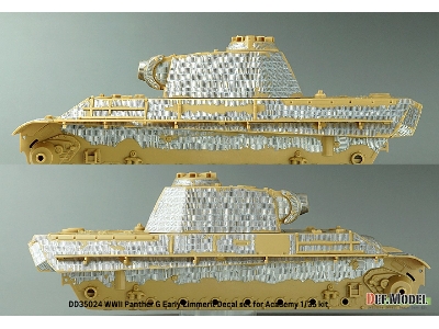 Pz.Kpfw.V Panther Ausf.G Early Zimmerit Coating Decal Set (For Academy) - zdjęcie 7