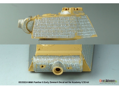 Pz.Kpfw.V Panther Ausf.G Early Zimmerit Coating Decal Set (For Academy) - zdjęcie 11