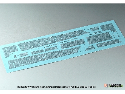 Wwii German Sturmtiger Zimmerit Coating Decal Set (For Rfm) - zdjęcie 3