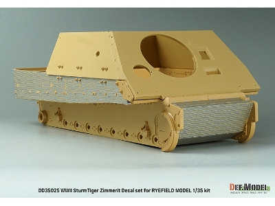 Wwii German Sturmtiger Zimmerit Coating Decal Set (For Rfm) - zdjęcie 6