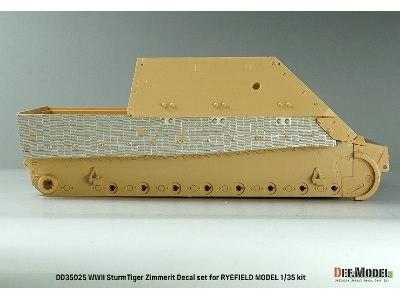 Wwii German Sturmtiger Zimmerit Coating Decal Set (For Rfm) - zdjęcie 8