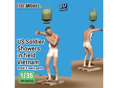 Us Soldier Showers In Field Vietnam - zdjęcie 1