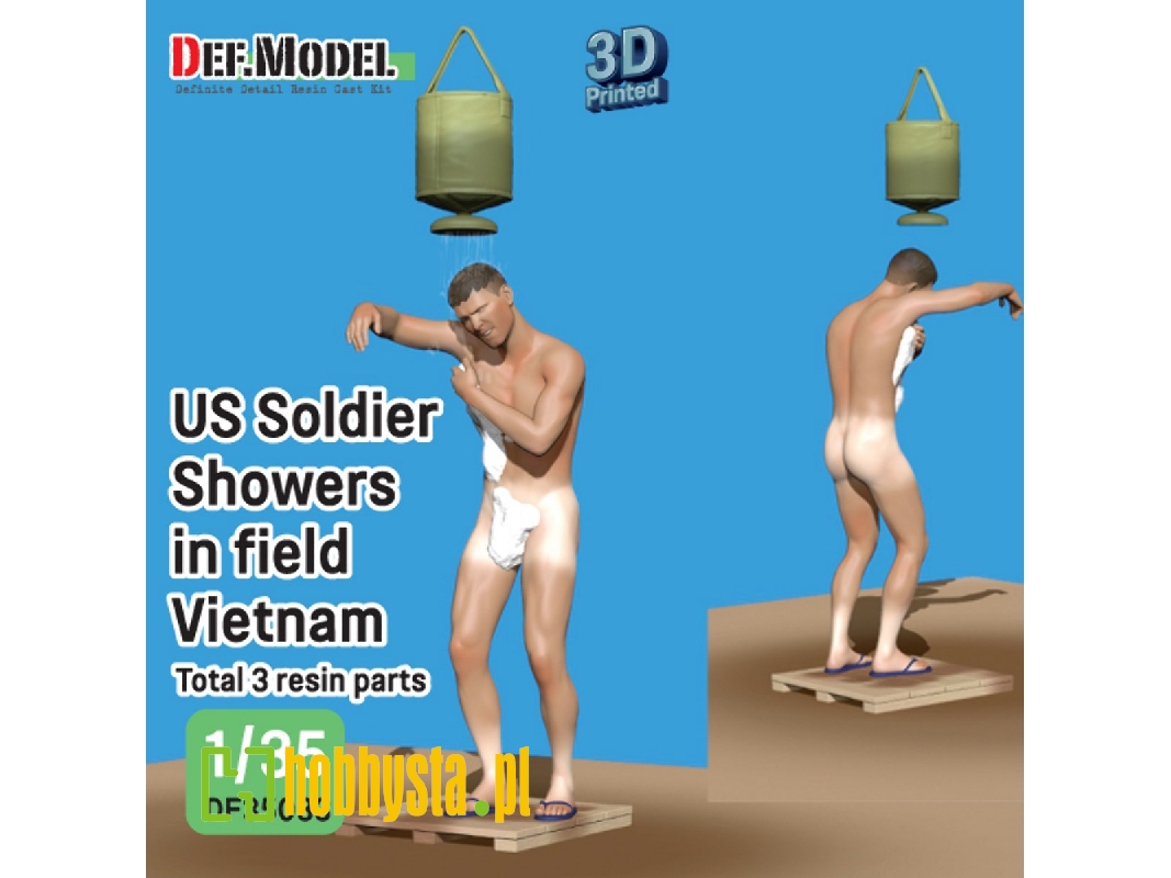 Us Soldier Showers In Field Vietnam - zdjęcie 1