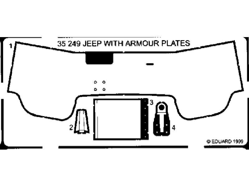  Willys Jeep with armour plates 1/35 - Tamiya - blaszki - zdjęcie 1