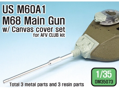 Us M60a1 M68 Main Gun /Canvas Cover Set(For Afv Club 1/35 Kit) - zdjęcie 1