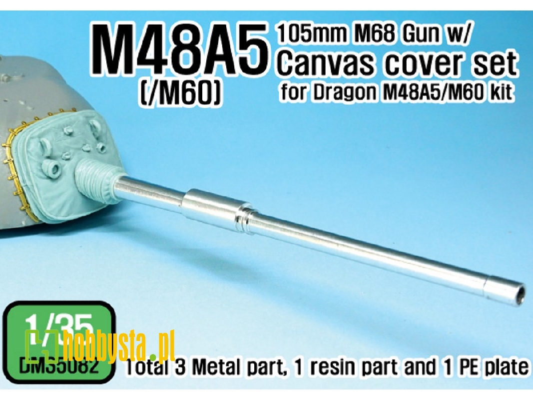 Us M48a5/M60 M68 Main Gun W/ Canvas Cover Set (For Dragon Kit) - zdjęcie 1