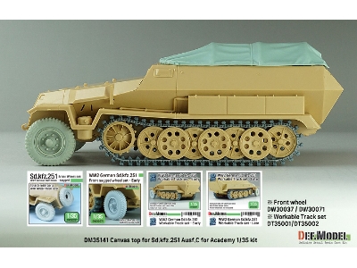 Canvas Top For Sd.Kfz.251 Ausf.C (For Academy) - zdjęcie 11