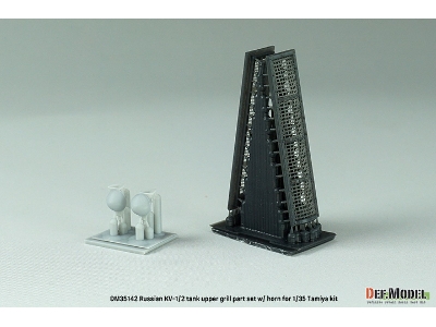 Russian Kv-1/2 Upper Grill Set With Horn (For Tamiya) - zdjęcie 2