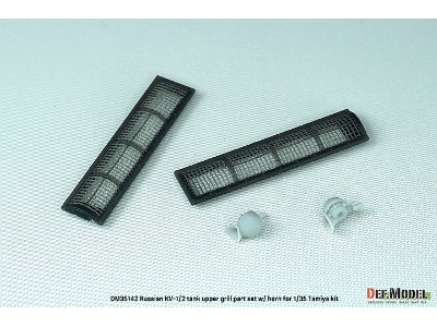 Russian Kv-1/2 Upper Grill Set With Horn (For Tamiya) - zdjęcie 3
