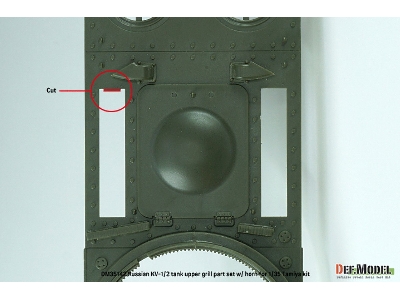 Russian Kv-1/2 Upper Grill Set With Horn (For Tamiya) - zdjęcie 9