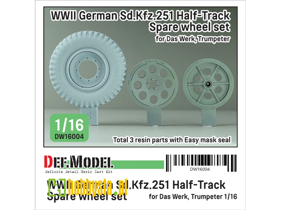 Wwii German Sd.Kfz.251 Half-track Spare Wheel Set (For Das Werk, Trumpeter) - zdjęcie 1 Wwii German Sd.Kfz.251 Half-track Spare Wheel Set (For Das Werk, Trumpeter) - zdjęcie 1