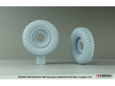 Wwii German Sd.Kfz.251 Half-track Spare Wheel Set (For Das Werk, Trumpeter) - zdjęcie 4