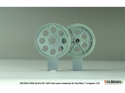 Wwii German Sd.Kfz.251 Half-track Spare Wheel Set (For Das Werk, Trumpeter) - zdjęcie 5