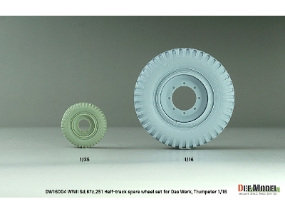Wwii German Sd.Kfz.251 Half-track Spare Wheel Set (For Das Werk, Trumpeter) - zdjęcie 7