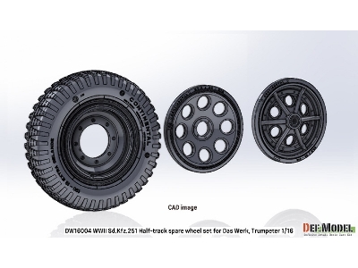 Wwii German Sd.Kfz.251 Half-track Spare Wheel Set (For Das Werk, Trumpeter) - zdjęcie 11