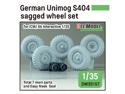 German Unimog S404 Sagged Wheel Set (For Icm, Ak Interactive) - zdjęcie 1