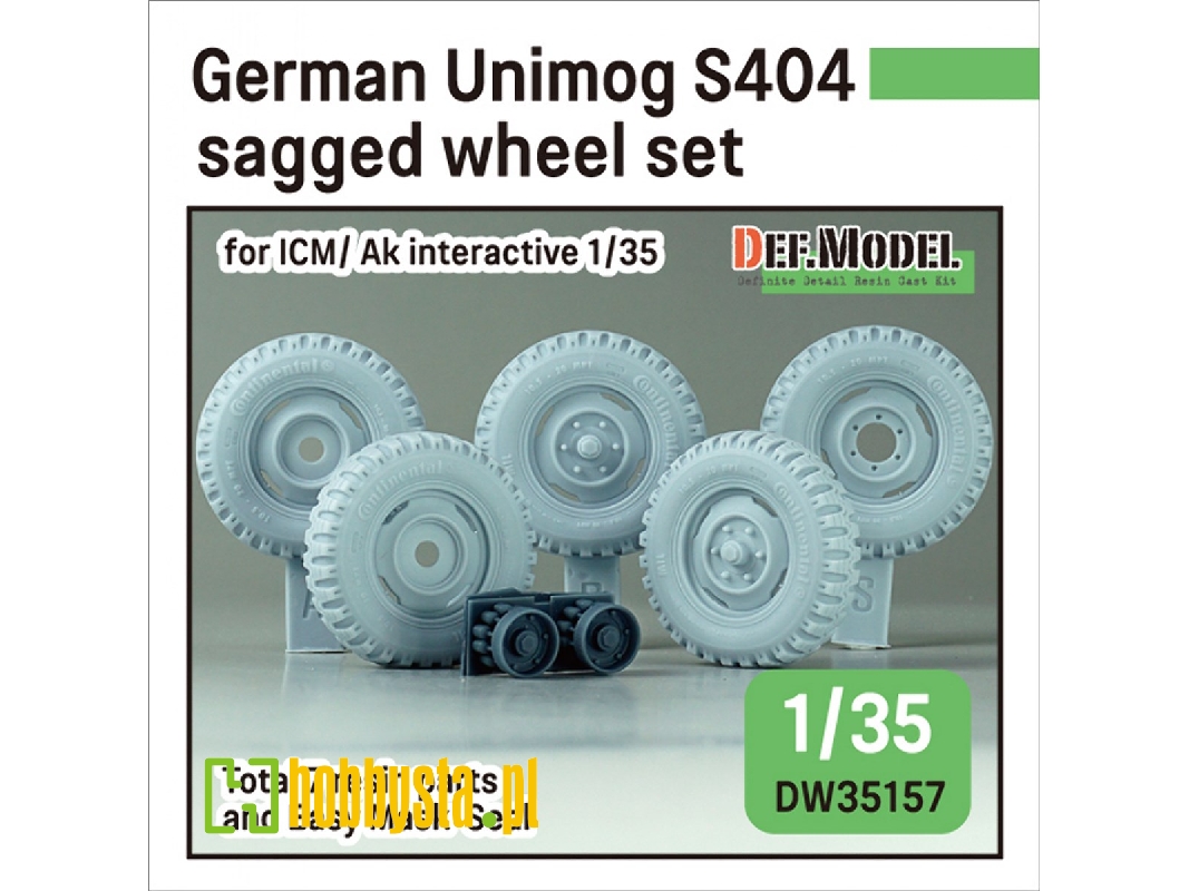 German Unimog S404 Sagged Wheel Set (For Icm, Ak Interactive) - zdjęcie 1 German Unimog S404 Sagged Wheel Set (For Icm, Ak Interactive) - zdjęcie 1