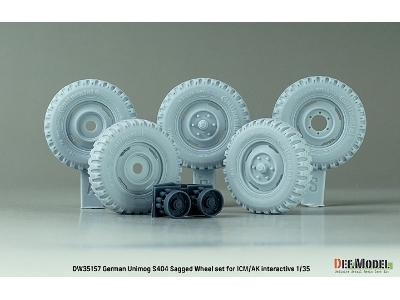 German Unimog S404 Sagged Wheel Set (For Icm, Ak Interactive) - zdjęcie 2