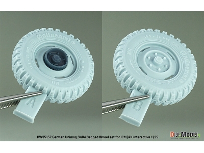 German Unimog S404 Sagged Wheel Set (For Icm, Ak Interactive) - zdjęcie 5