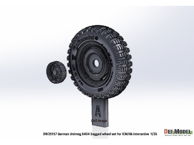 German Unimog S404 Sagged Wheel Set (For Icm, Ak Interactive) - zdjęcie 9